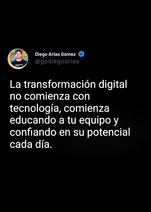 La transformación digital empieza con la educación. 

Invertir en talento es invertir en el futuro. 

¿Qué estás haciendo por tu equipo hoy?