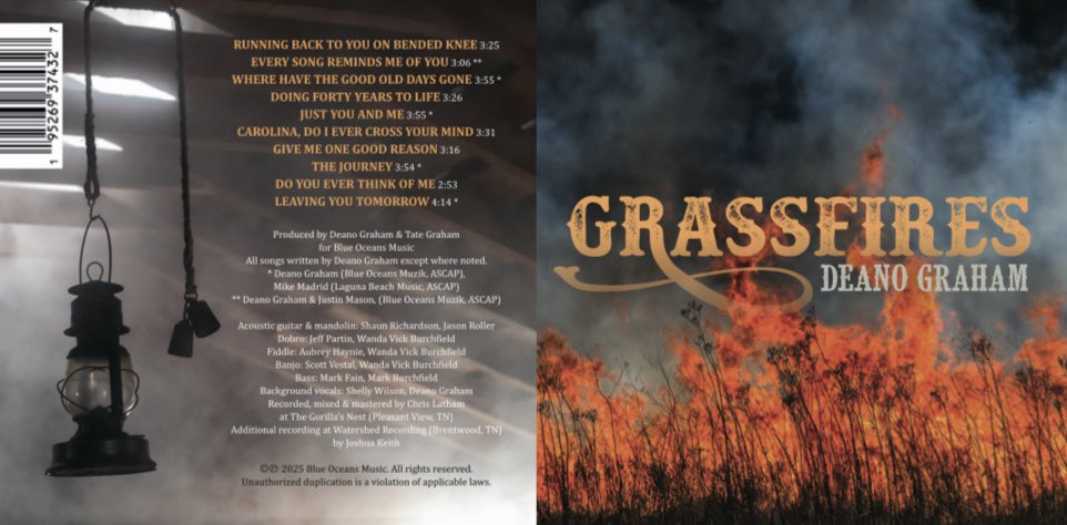 deanograham's tweet photo. A full length, ten-song project with all original songs. Available on all digital streaming platforms - July 25th! #grassfires #bishopofbluegrass https://t.co/Tn4fZkjqql