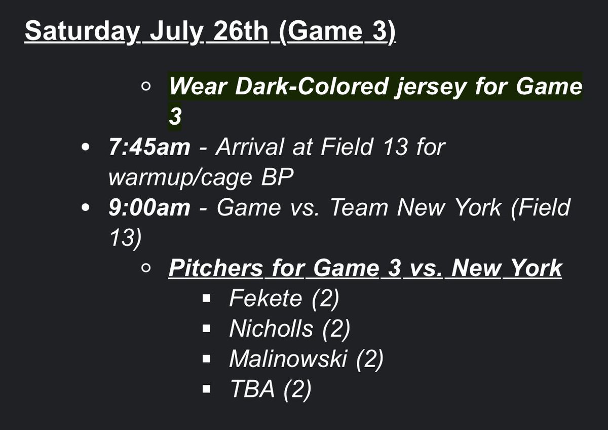 nick malinowski (@nickmal2027) on Twitter photo I will be pitching in Game 3 of the <a href="/prepbaseball/">Prep Baseball</a> Future Games at 9am on Field 13 with team New Jersey. Can’t wait to go and compete against some of the best in the nation!
<a href="/rumccoy2241/">Dan McCoy</a> <a href="/9ersBaseball/">9ers Baseball Club</a> <a href="/PrepBaseballNJ/">Prep Baseball New Jersey</a> <a href="/The_BPCsj/">Baseball Performance Center</a> <a href="/maccoach23/">Curtis Mac</a> <a href="/CoachTaglavia/">Coach Tagliavia</a> <a href="/CoachCovine/">Barnegat Football</a> I will be pitching in Game 3 of the <a href="/prepbaseball/">Prep Baseball</a> Future Games at 9am on Field 13 with team New Jersey. Can’t wait to go and compete against some of the best in the nation!
<a href="/rumccoy2241/">Dan McCoy</a> <a href="/9ersBaseball/">9ers Baseball Club</a> <a href="/PrepBaseballNJ/">Prep Baseball New Jersey</a> <a href="/The_BPCsj/">Baseball Performance Center</a> <a href="/maccoach23/">Curtis Mac</a> <a href="/CoachTaglavia/">Coach Tagliavia</a> <a href="/CoachCovine/">Barnegat Football</a>