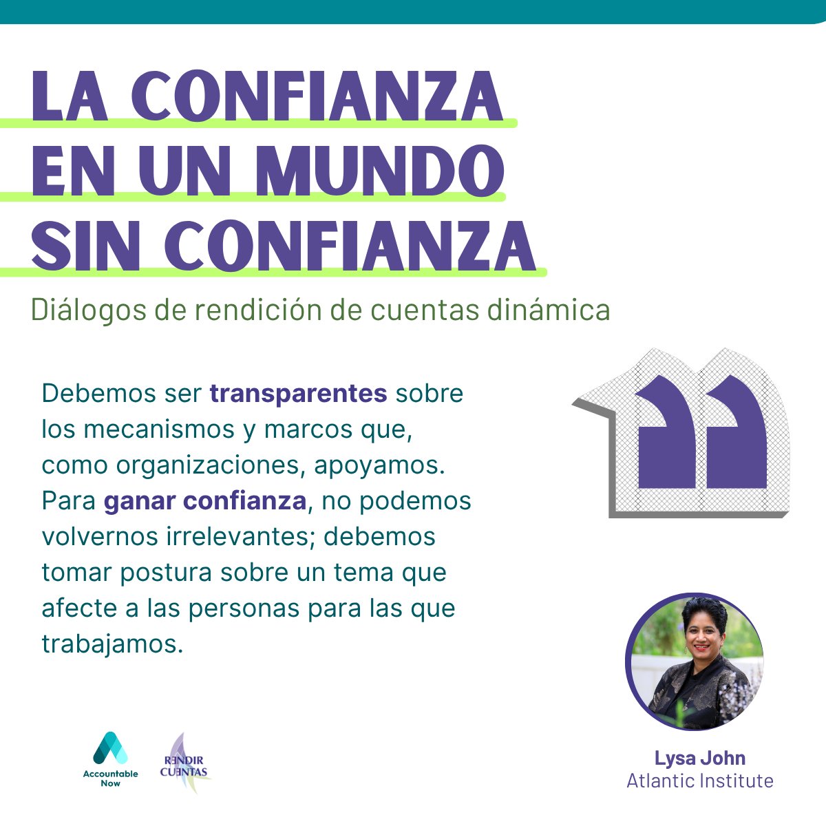 En una era de creciente desigualdad, ¿cómo puede la sociedad civil exigirse a sí misma y garantizar que sirve a las comunidades que representa?
A principios de año, y junto a Accountable Now, reunimos a voces destacadas para profundizar en este tema👇
youtube.com/watch?v=Db5kvq…