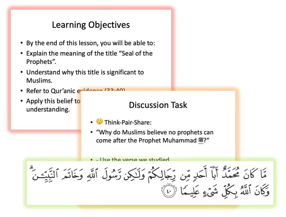 Alhamdulillah I had the pleasure of teaching the concept of the Seal of Prophethood to secondary school students in Leicester.

May Allah nurture these young hearts with knowledge and Iman, and reward the school for their efforts in Islamic education.