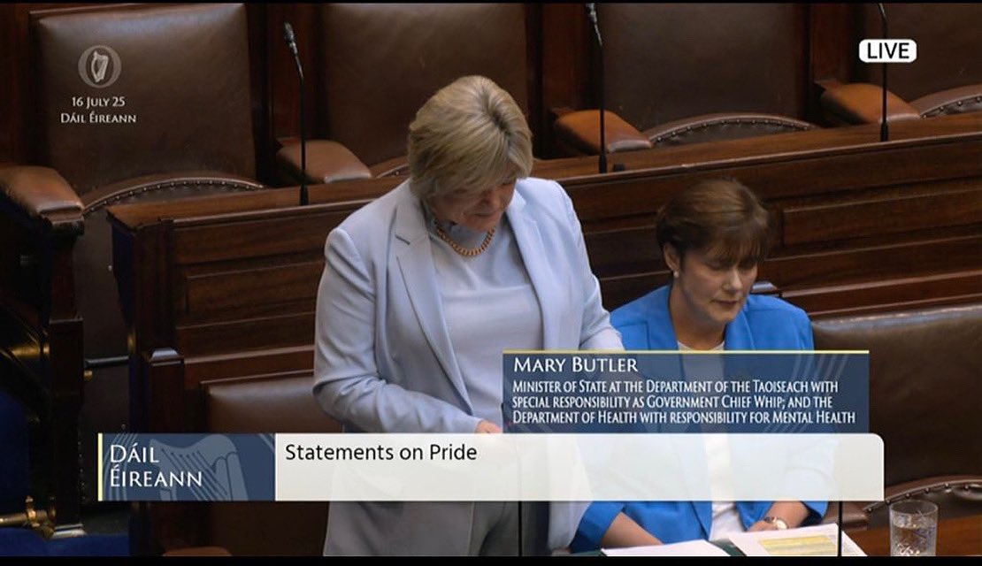Mams4Trans's tweet image. Minister @MaryButlerTD being a magnificent Mammy for Trans Rights in the Dail right now
Love always wins
Thank you Minister from all the Mammies x
#pride #translives @OireachtasNews