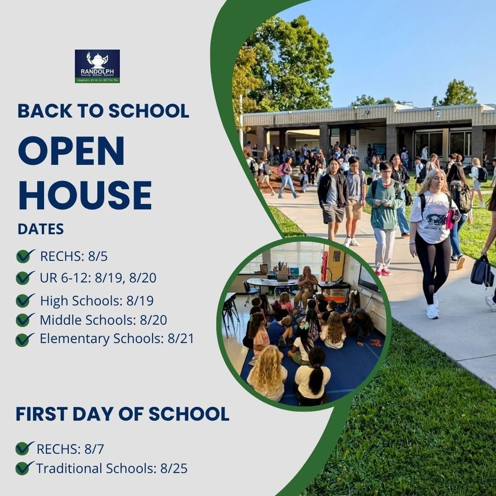 Open House events will be here before you know it!  Times will be announced soon, stay tuned!