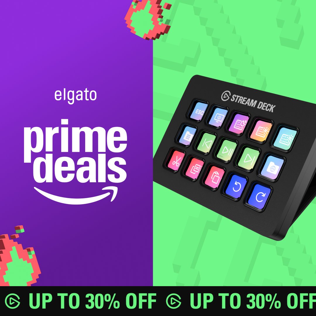Shopmaster's tweet image. 🖥️ Level up your setup: Elgato Stream Deck MK.2 up to 30% OFF! 🔥

Customize 15 LCD keys for instant macros, media control, and more. Productivity meets flair!

👉 elgato.com/us/en/prime-de…
#ElgatoPartner #PrimeDay #StreamerLife