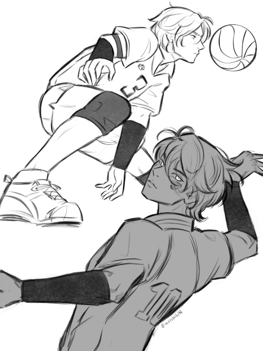 motchilin's tweet photo. Andreil x Haikyuu doodles #aftg https://t.co/KDtpWufD56