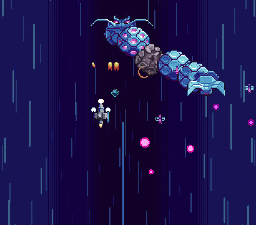 hyper_echelon's tweet image. Those pesky worms make for the best/worst boss fights. Send them back to oblivion! Steam sale ends in one day! store.steampowered.com/app/953330/Hyp…

#pixelart #shmup