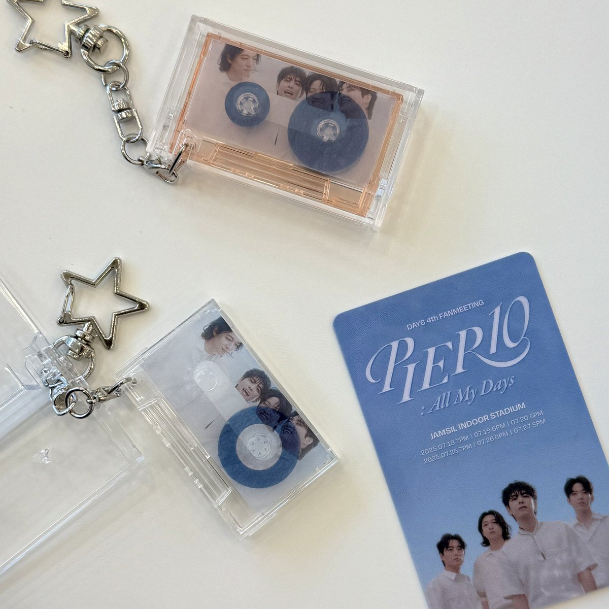 🩵데이식스 PIER 10 팬미팅 기념🩵

#rt + #follow 이벤트🫧

미니 카세트 테이프 키링💓

팬미팅 막중콘 당일 현장 혹은
반택비 부담 가능하신 분은 참여해주세요♥️

단!! 재판매 절대 금지❌

정말 예쁘게 써주실 분, 후기 써주실 분만 
참여해주세요🥹

🌸7/18 팬미 전🙋‍♀️ 1분 당발 합니다