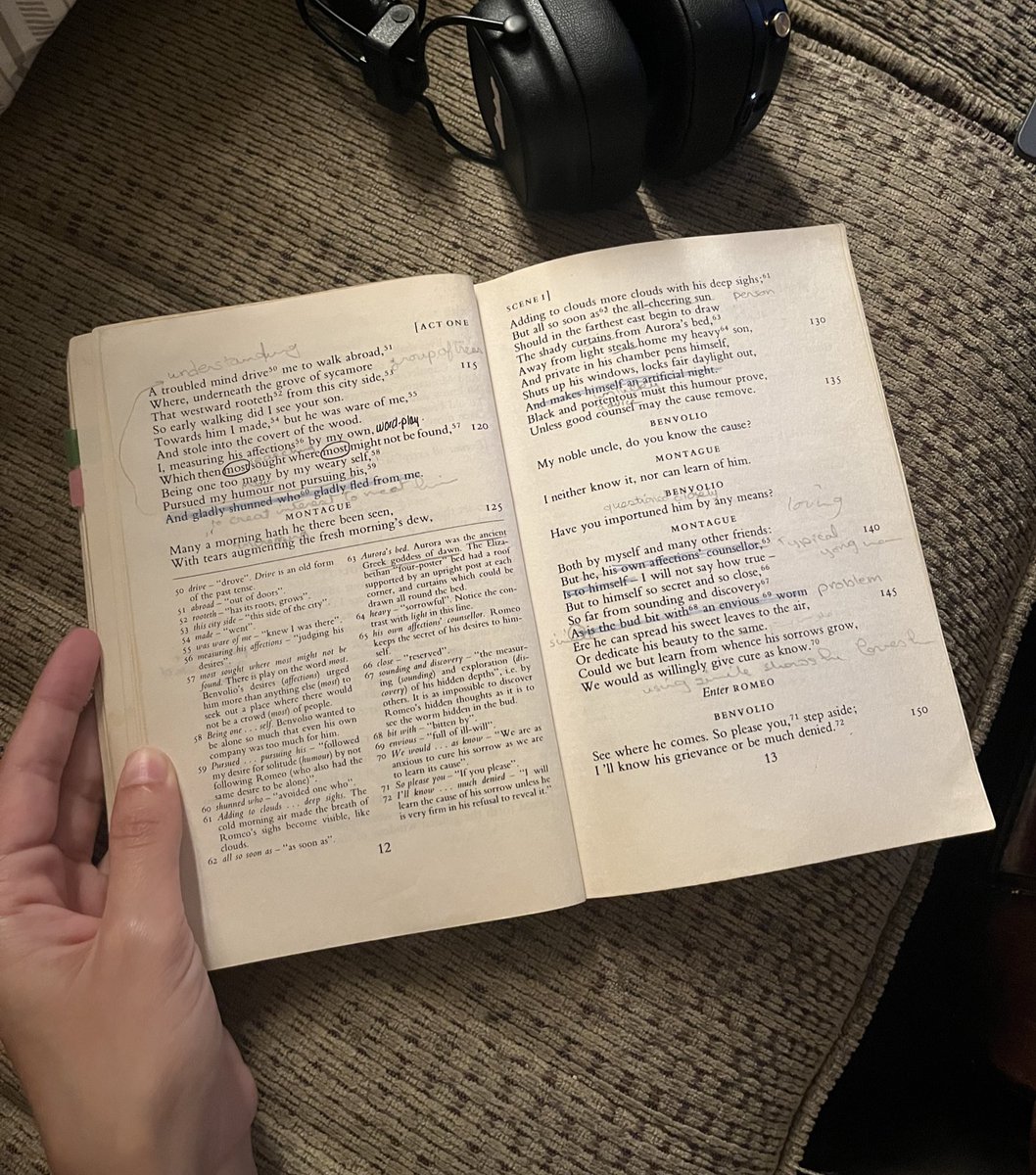 luffitz's tweet photo. cr: romeo and juliet - william shakespeare 

stole my mom's school copy https://t.co/LSIIYOxvnh