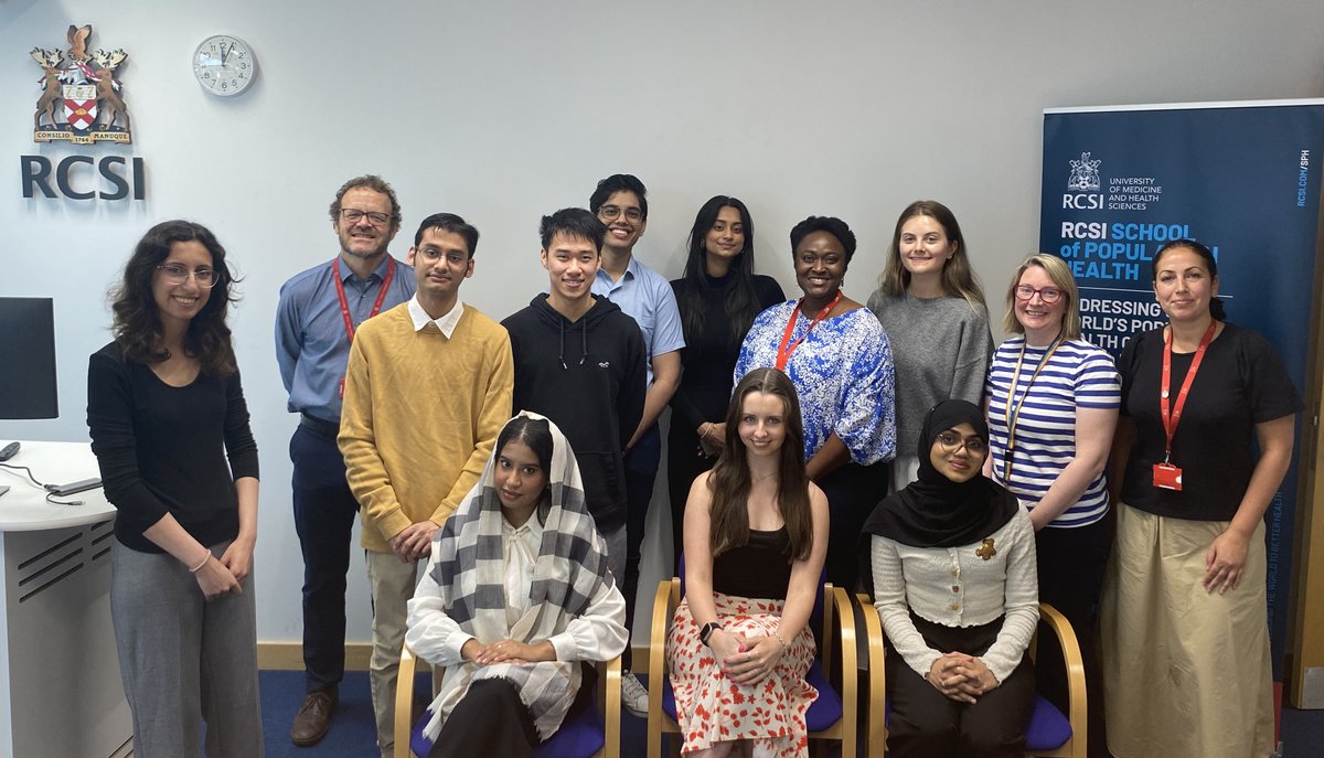 RCSI_PopHealth's tweet image. Students participating in @RCSI_Irl Research Summer School in @RCSI_PopHealth presented on their work at a research seminar today.
Students explore diverse areas of population health research through a comprehensive programme, building on their fundamental research skills.