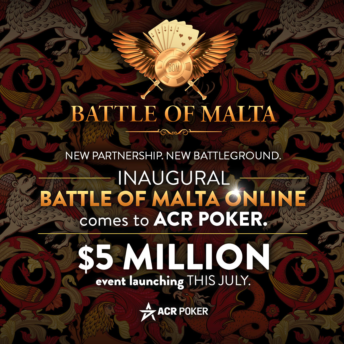 🎉 GIVEAWAY TIME! 🎉
Battle of Malta Online kicks off this Sunday on <a href="/ACR_POKER/">ACR Poker</a> with $5M GTD 💰

I’m giving away 5x $22 BOM tickets so YOU can get in the action! 🏆

To enter:
1️⃣ Like ❤️
2️⃣ Retweet 🔁
3️⃣ Follow me
4️⃣ Comment your ACR username

⏰ Winners announced Saturday!