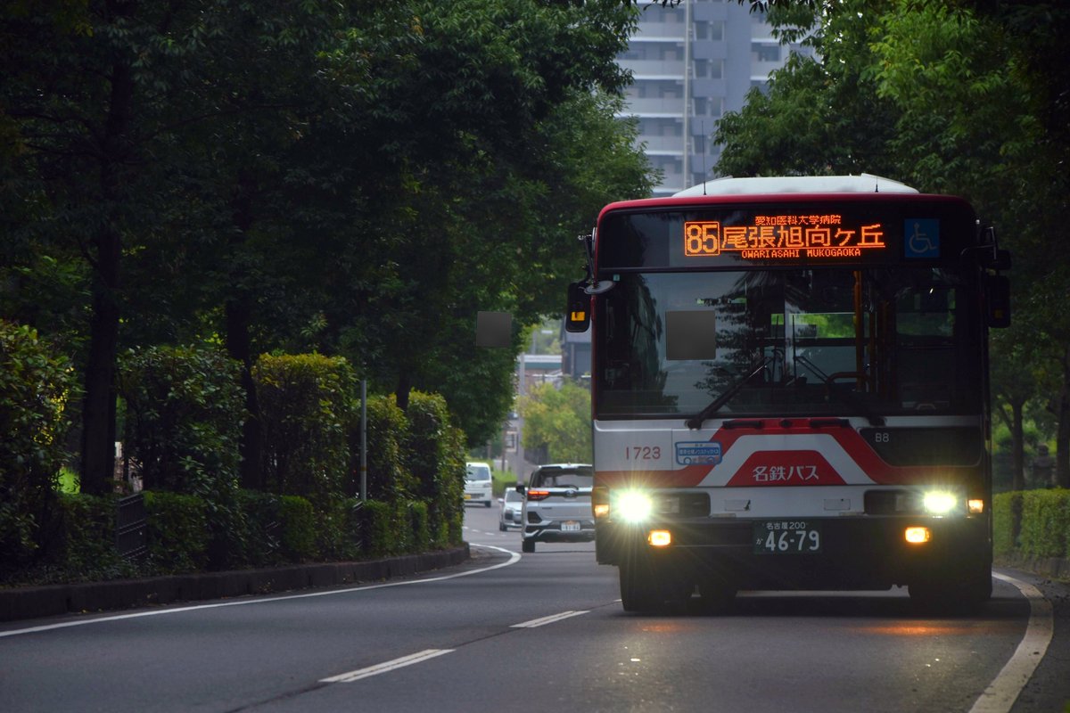 2025/7/8 名鉄バス 1723【名古屋】PJ-MP37JM 85系統尾張旭向ヶ丘行き