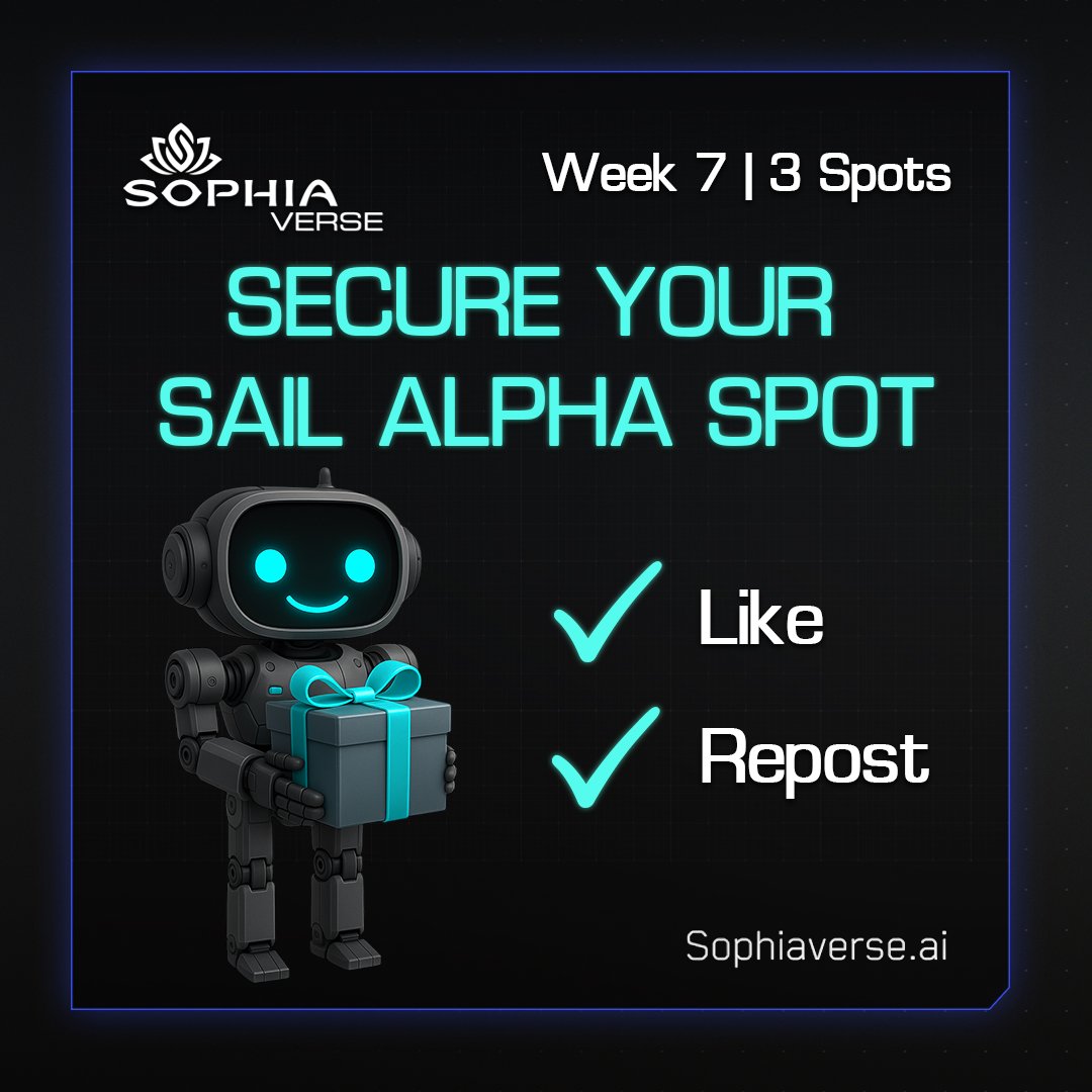 Welcome to Week 7!

The doors to the SAIL Alpha open once again.

Want in?
✅ Like this post
✅ Repost it

Three randomly selected participants will be announced on Friday.