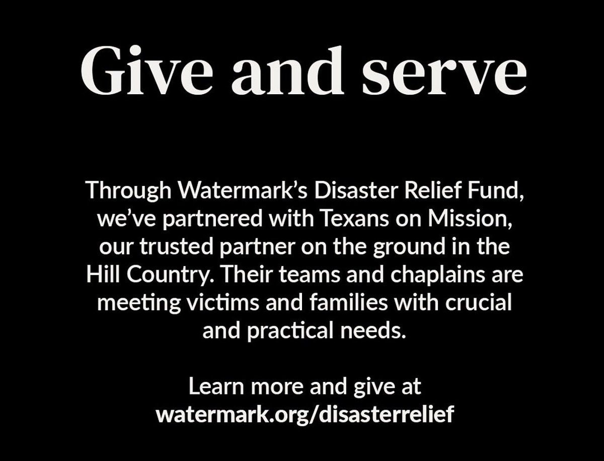 If you’re looking for trusted partners serving in the Hill Country tragedy, who steward dollars and volunteers well AND are super effective, please consider giving to Texans on Mission! Praying for these responders and all of the families who have been impacted.
