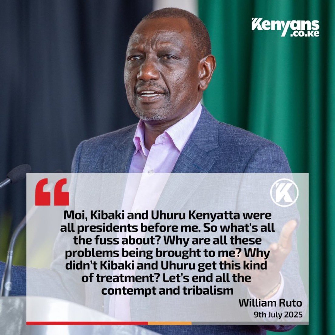 Mr. President <a href="/WilliamsRuto/">William Samoei Ruto, PhD</a>, no one forced you to lead this country. If it’s too heavy, step aside. We deserve leadership, not excuses. Let the people elect someone who can actually run a nation.