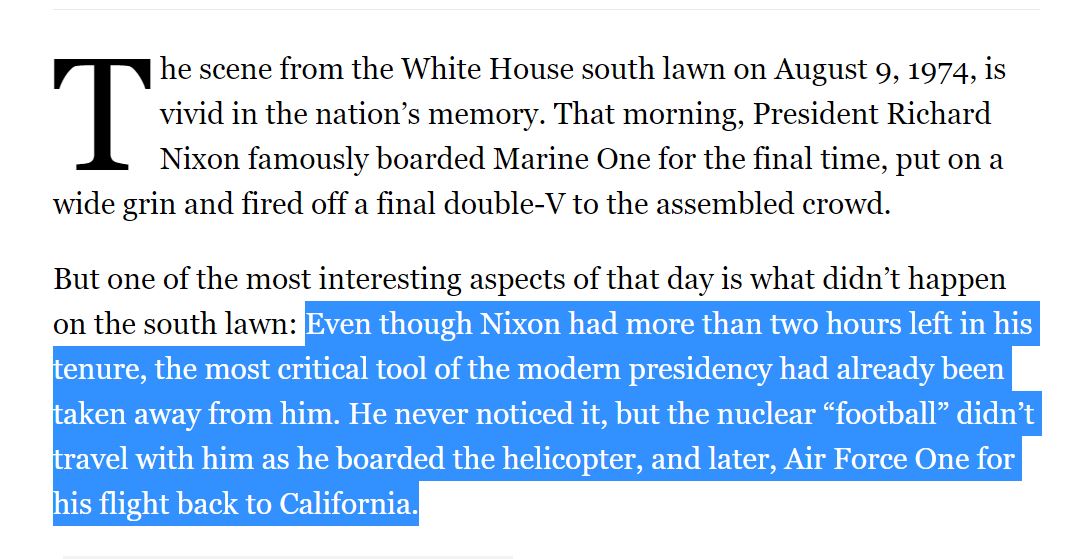 Bill_Owen's tweet image. Nixon, arguably, was insane too - so insane that they took away #thebutton from him on his last day in office.