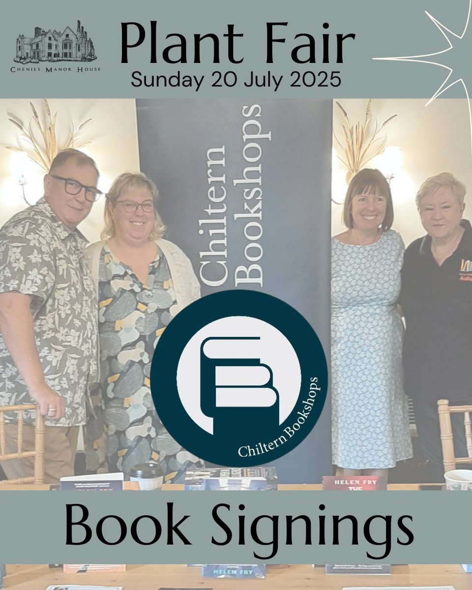 CheniesManor's tweet image. Book Signings!
We are delighted to welcome @CWBookshop to our annual Plant Fair with authors:
Joanna Miller
Rebecca Wait
Denise Beddows
Mel Cairns
who will be signing copies of their latest publications!