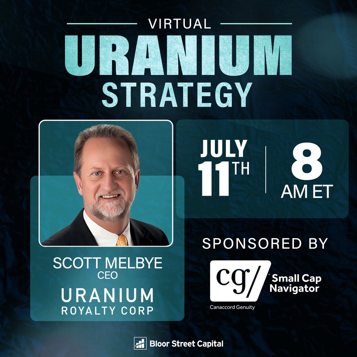 BloorStreetCap's tweet image. Join Scott Melby @UraniumRoyalty and @JamesConnor1999 as they discuss the recent Executive Orders and what they mean for nuclear energy in the U.S. Register bit.ly/4lEfRS7