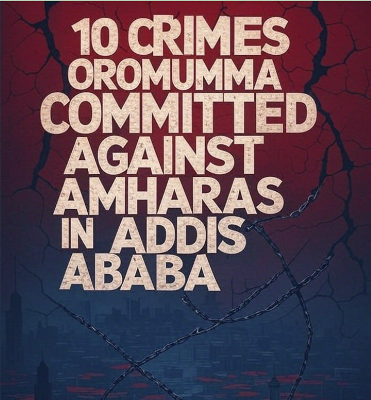 🔴 1. Demolishing and Evicting Amharas from Their Homes

In and around Addis Ababa, more than one hundred thousand people, the vast majority of them Amharas, have been ethnically cleansed or forcibly evicted by Oromumma officials. These evictions systematically target Amhara