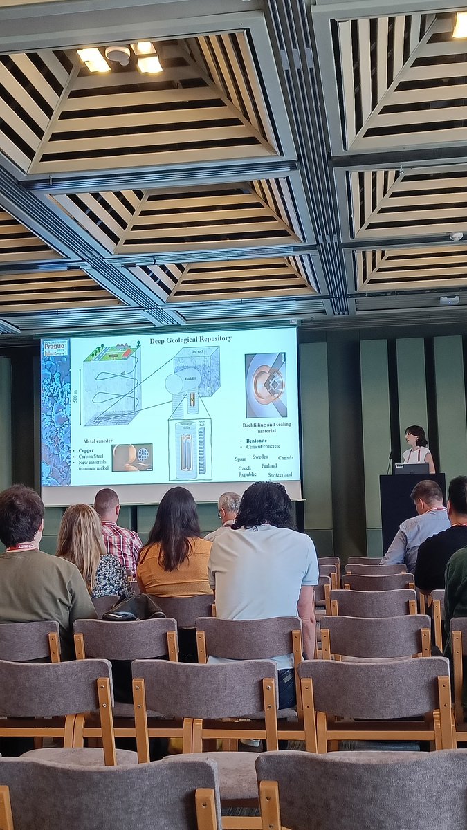microlab103's tweet image. This week, @maarmh and Lidia are attending the #Goldschmidt2025 Conference in Prague! They’re presenting exciting new research on the microbiology of deep geological nuclear waste repositories, shedding light on how microbes behave in extreme, long-term storage environments. 🦠☢️