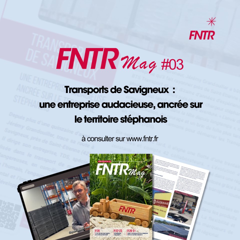 🚚Transports de Savigneux (TDS) : une entreprise audacieuse, ancrée sur le territoire stéphanois.

➡️ Retrouvez 📰 la Belle histoire de TDS et le lien vers 🎥 le reportage vidéo youtube.com/watch?v=HY56g9…
dans le FNTRmag#03 fntr.fr/le-fntrmag-03-…