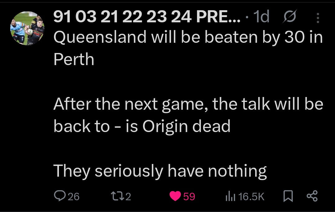 🤣🤣😂😂😂😂😂😂😂😂😂
<a href="/QLDmaroons/">Queensland Maroons</a> Maroons 
...they have nothing... really 🤣🤣🤣🤣🤣🤣😂😂