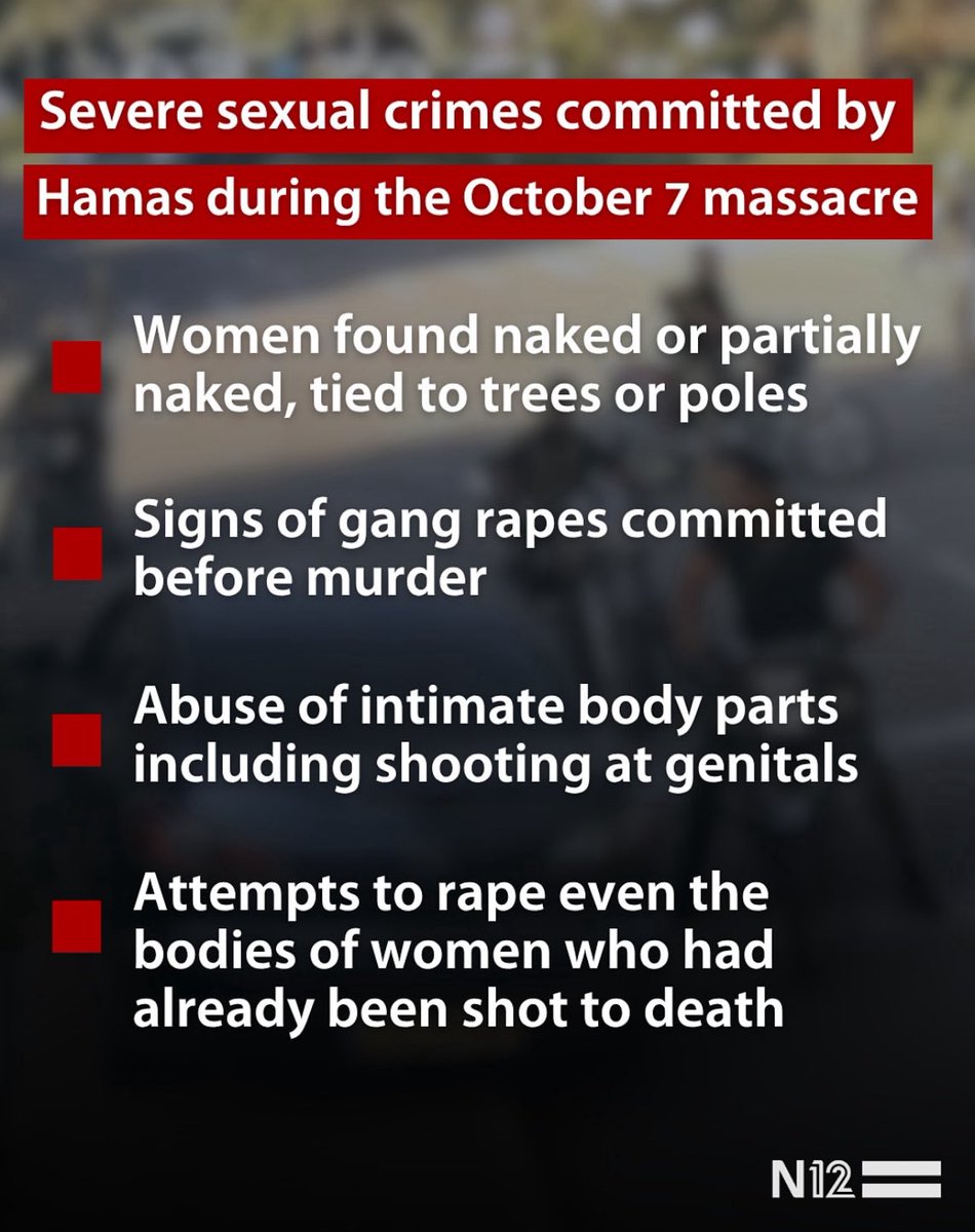 Read it. Read it again. Read it again and again until you realize what savages and barbarians invaded Israel from Gaza on October 7 and did these horrifying things to Jewish women.

You either stand with Israel or with this.