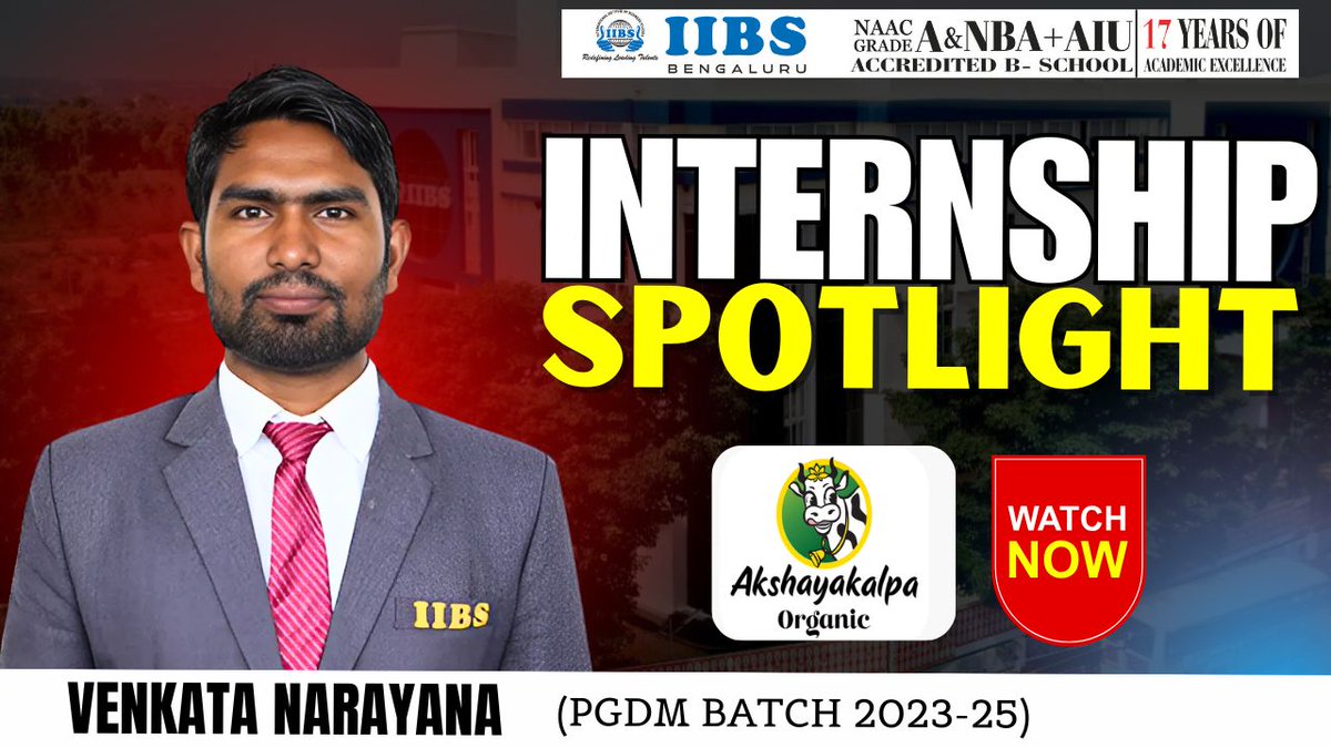 iibsonline's tweet image. Internship Spotlight | B. Venkata Narayana | PGDM Batch 2023-25 | IIBS Bengaluru youtu.be/MpY86uvZu2Q

#InternshipExperience #RetailMarketing #OrganicProducts #CustomerEngagement #ConsumerBehavior #BrandStorytelling #IndustryExposure #PGDMJourney #IIBSBangalore