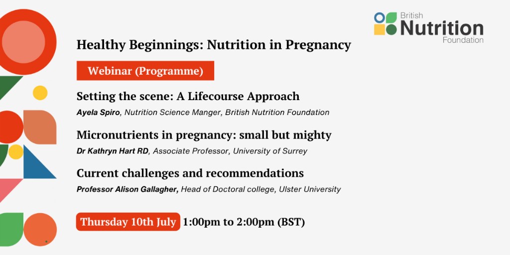 NutritionOrgUK's tweet image. 🚨 Last Chance to Join Our Webinar !
In this session, we will focus on current UK dietary recommendations and specific nutritional concerns during pregnancy. We will also be highlighting opportunities to improve maternal nutritional health.
Register now:
nutrition.org.uk/training-and-e…