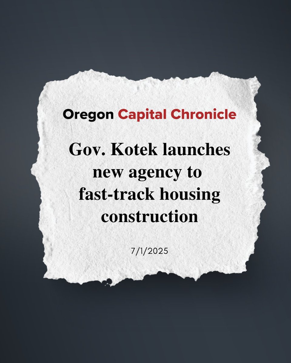 GovTinaKotek's tweet image. We have to build more homes that people can afford and our economic prosperity depends on it. I designed HAPO to help make things happen, and I’m excited to see what we’ll get done. oregoncapitalchronicle.com/briefs/gov-kot…