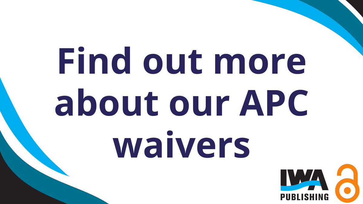 Did you know? You can publish your research in an IWA Publishing journal with no APC if you're affiliated with one of our institutional subscribers, or if you're an author from a developing country!

Find out more ➡️ iwaponline.com/Open_Access/pa…

#AcademicPublishing #OpenAccess