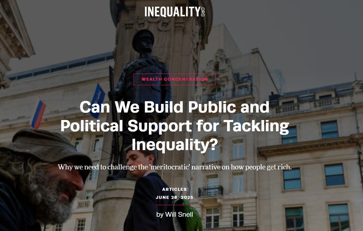 fairnessfdn's tweet image. In a new piece, our CE Will Snell argues that if communicated well and designed and implemented effectively, action to tackle inequality can be both necessary and popular.
Read the full article here: inequality.org/article/can-we…