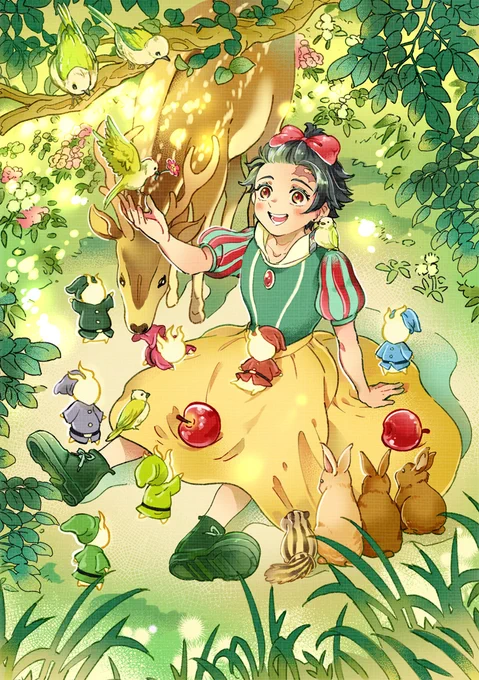 【寄稿】双ノさんの童話パロ本に寄稿させていただいたイラストです。可愛いが詰まったとても素敵なゲスト本に呼んでいただき有難うございました! 漫画の方もどこかの機会を見て掲載しようと思います。