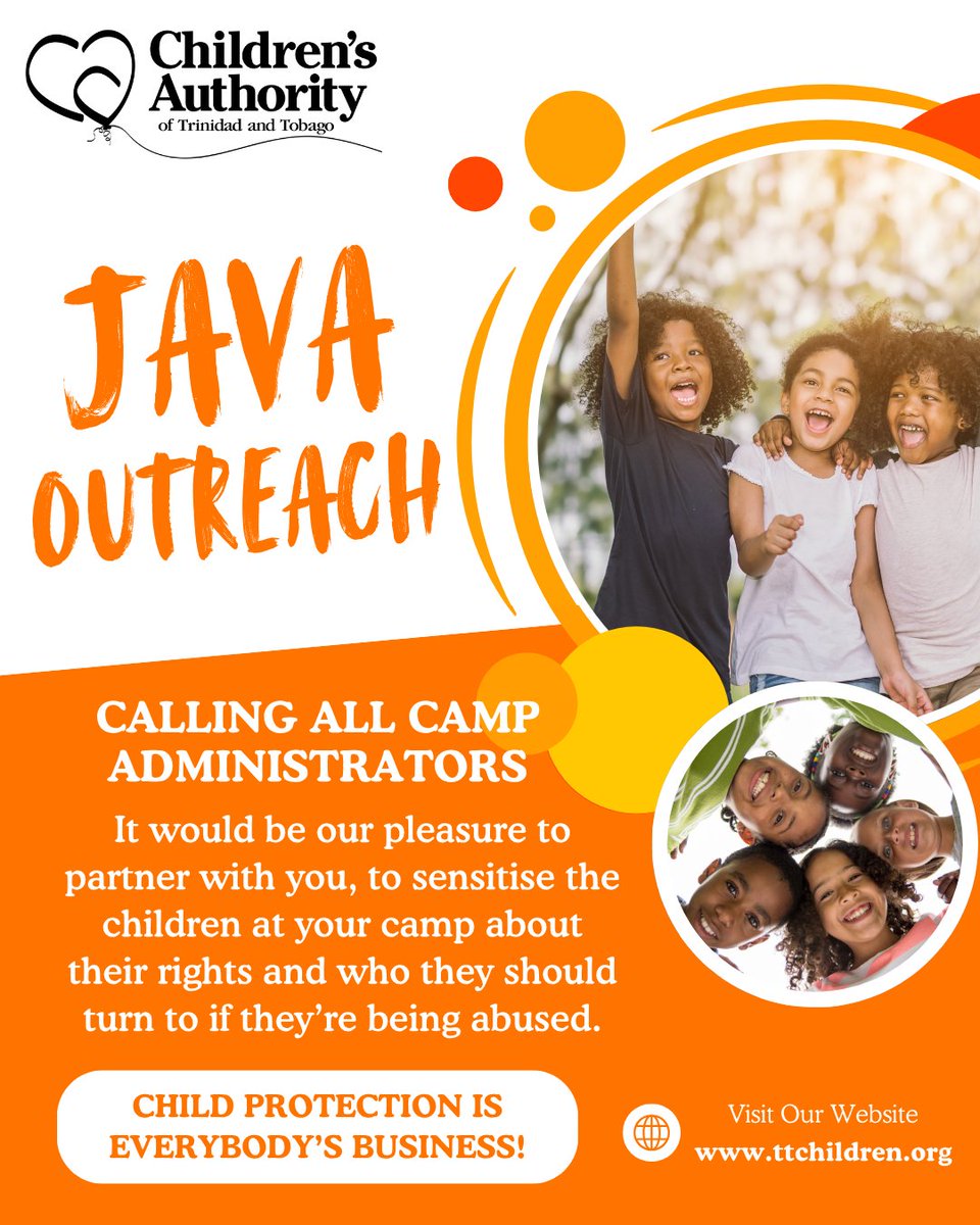 Calling All Camp Administrators!

Child protection is everybody's business and the Authority would like to partner with you to sensitise the children at your camp during this July August vacation. Click the link below and leave us your details.

forms.office.com/Pages/Response…