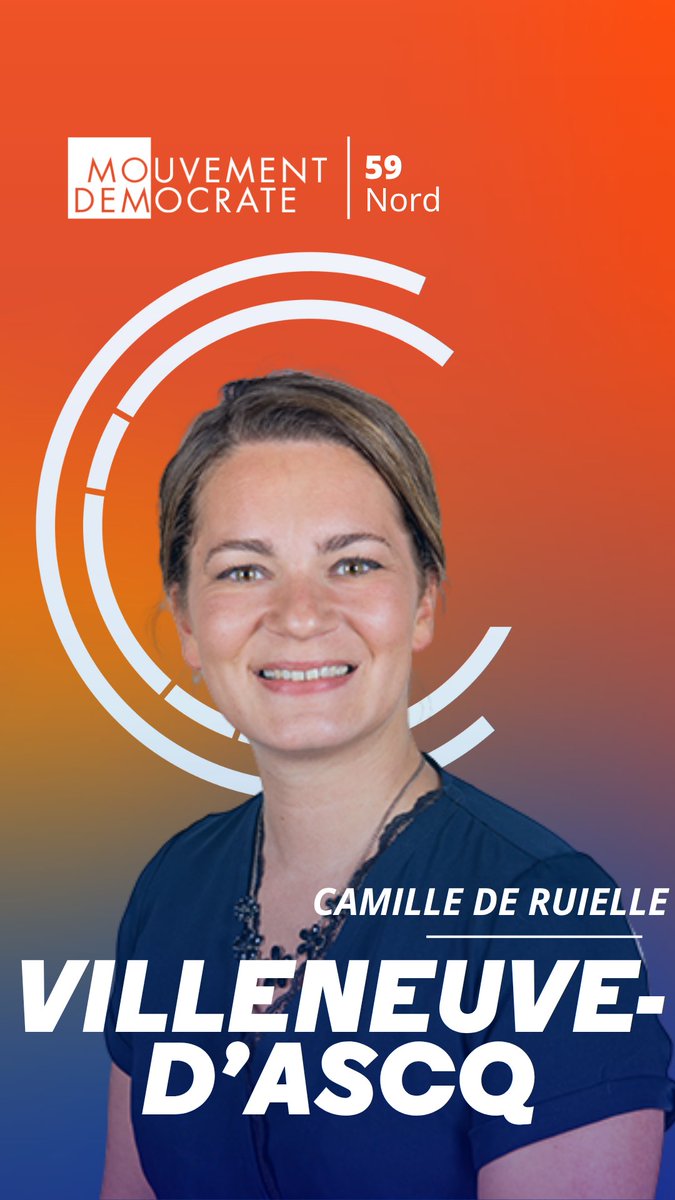 MoDem's tweet photo. 📍 Villeneuve-d'Ascq
🔸 Camille de Ruielle, élue locale, co-animatrice du Village Démocrate Logement, mènera #VilleneuvedAscq2026.
#Municipales2026 #Cap2026 @HicSuntDrakones https://t.co/TdJuSX6p13
