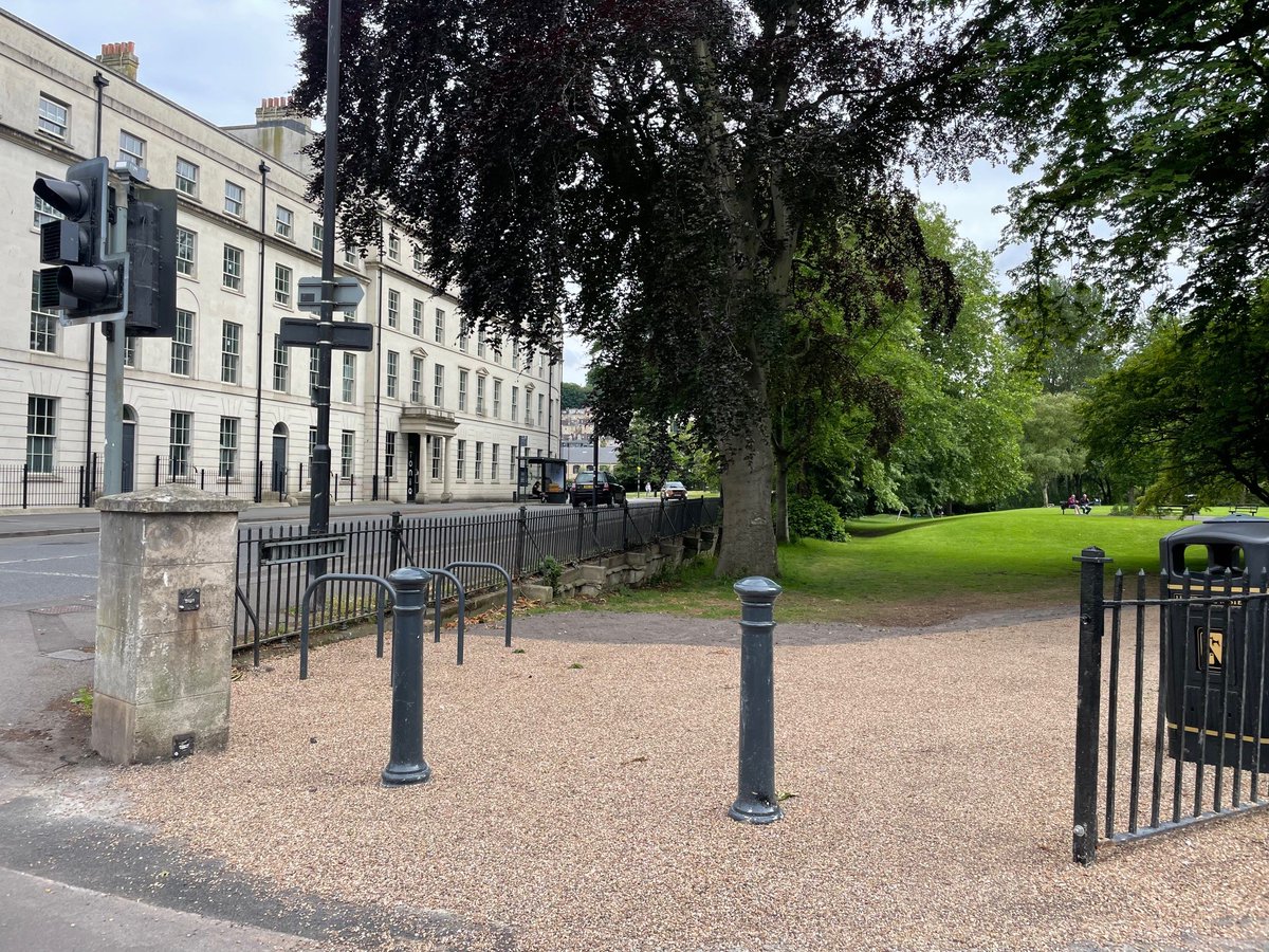 bathnes's tweet photo. #BathRiverLine Update - works complete:
✅Green Park - new path, wider entrance, a river viewing spot and new bench coming soon
✅Midland Bridge - Rain garden area cleared and ready for upgrades
✅Norfolk Buildings - path cleared, pollinator-friendly planting coming #Bath https://t.co/JZ7zHQqtcK