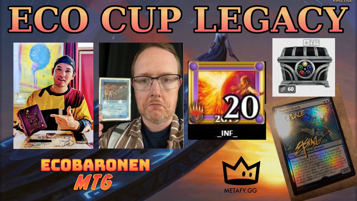 Next up as a perk for being a Baron is Eco Cup Legacy 4.0! I did my absolute best to invite some legendary guests and put up sweet prizes - look at that Artist Proof Foil Signed Thassa's Oracle with unique inscription! 😍

GLHF ⚔️ <a href="/BoshNRoll/">Brian "BoshNRoll" Coval</a> <a href="/Sawatarix/">KAI △ SAWATARI</a> <a href="/___INF___/">_INF_</a>!  

Info ⬇️