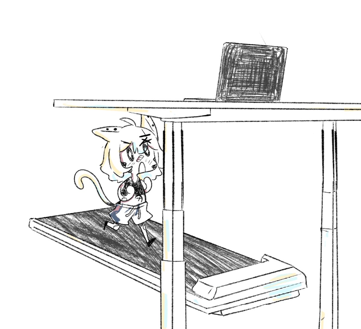 2Dramelko's tweet photo. Started to watch Uma Musume while doing cardio. It's really fun and motivating (*´∀`*) 
Can't wait to read and watch all about the lore of the irl horses after finishing the anime!! ^0^ https://t.co/ApXQQv96Qx