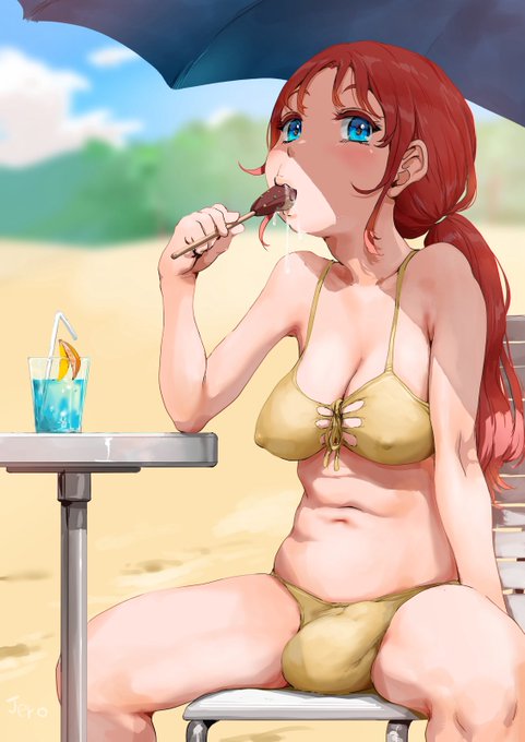 アレを想像して舐め舐めのふたなりちゃん🍄

#イラスト 