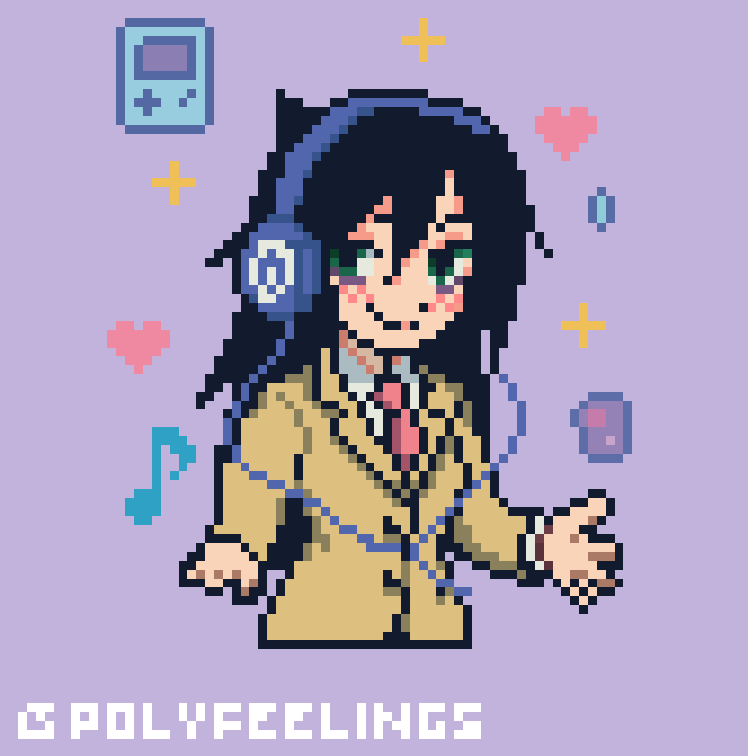Quick watamote pixel art doodle ❤️
#watamote #pixelart #わたモテ