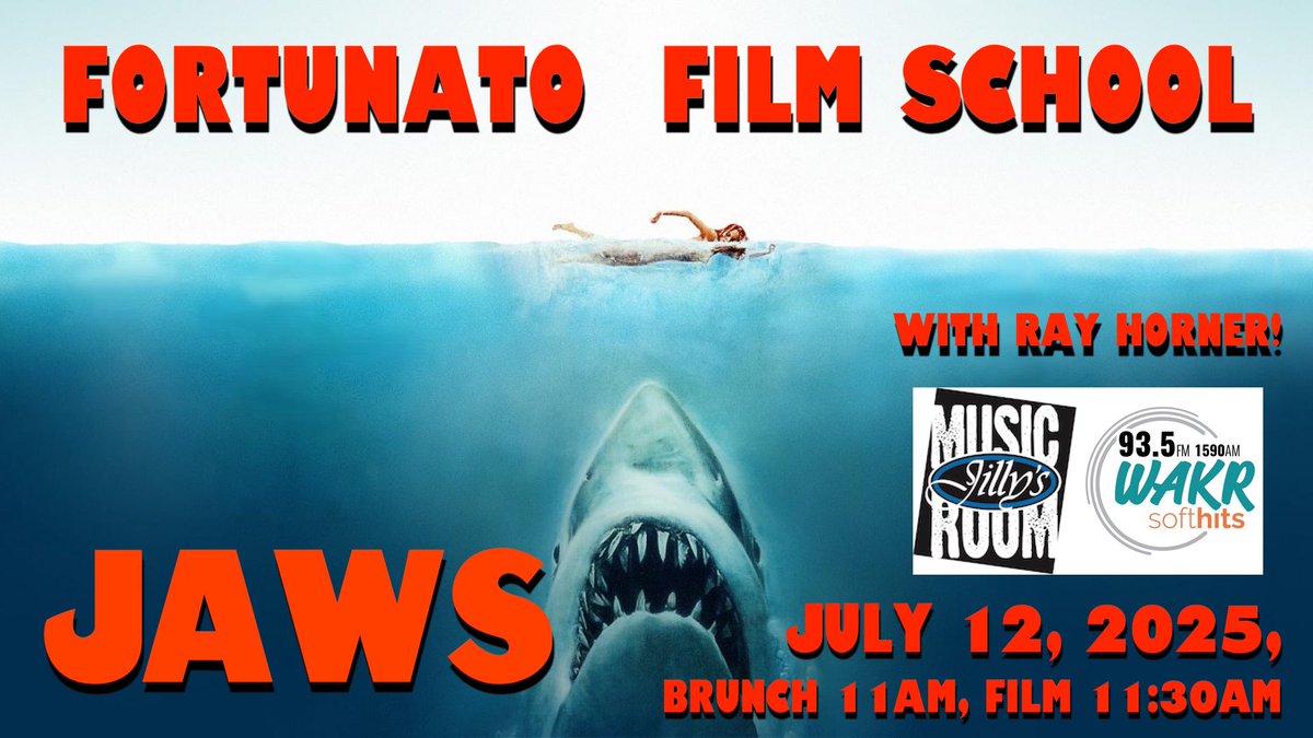 joefortunato's tweet image. .@HammerNation19 come see Jaws with me this Saturday! I do LIVE commentary, it’s fun and you’ll learn a lot! Plus delicious brunch. tickpick.com/organizer/even…
