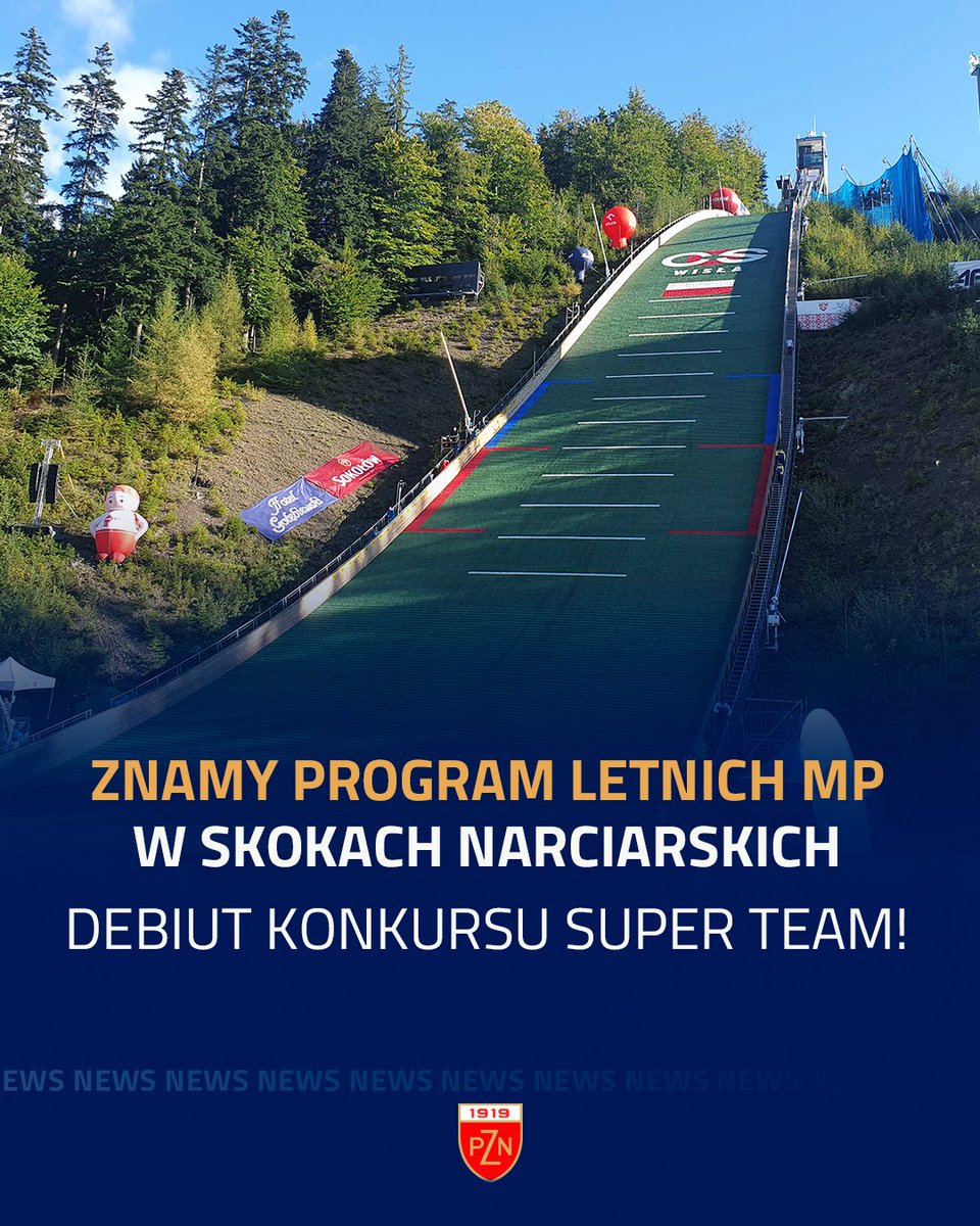 pzn_pl's tweet image. Nowy format rywalizacji w ramach Letnich MP w skokach narciarskich
Poznaliśmy szczegóły tegorocznych Letnich Mistrzostw Polski w skokach narciarskich, które odbędą się w dniach 31 lipca – 1 sierpnia 2025 roku na skoczni im. Adama Małysza w Wiśle. Nowością w programie będzie…