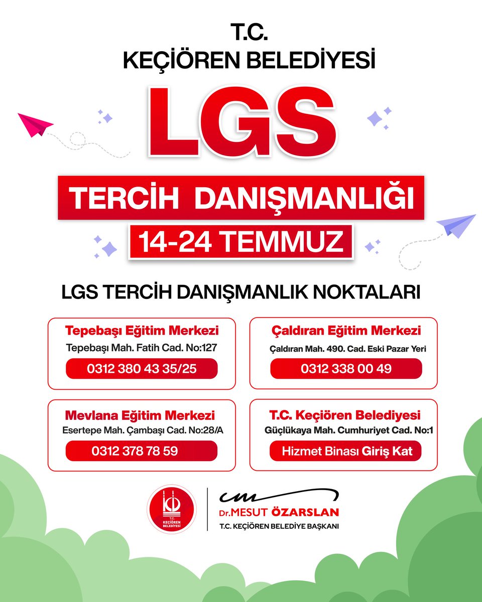 Büyük emeklerle LGS sürecini geride bırakan evlatlarımızın, tercih döneminde de yanındayız. 🎯

📌 Yüzdelik dilime uygun okul seçenekleri
📌 Birebir öğrenci–veli görüşmeleri
📌 Güncel tercih kılavuzu üzerinden detaylı bilgilendirme
📌 Kişisel hedefler ve beklentilere göre en