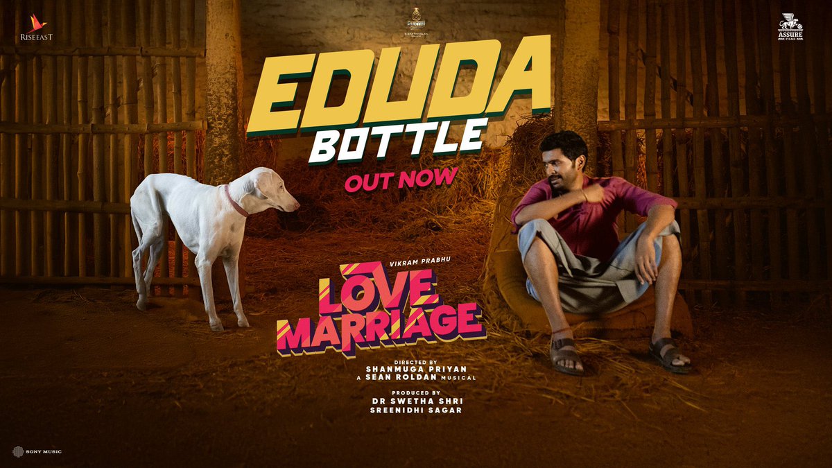 iam_Tharani's tweet photo. “Eduda Bottle” Video song from #LoveMarriage is out now 🥳🍾

🔗 https://t.co/iBdxXpuYOp

A @RSeanRoldan musical 🎶 https://t.co/6pp3AeLHhj