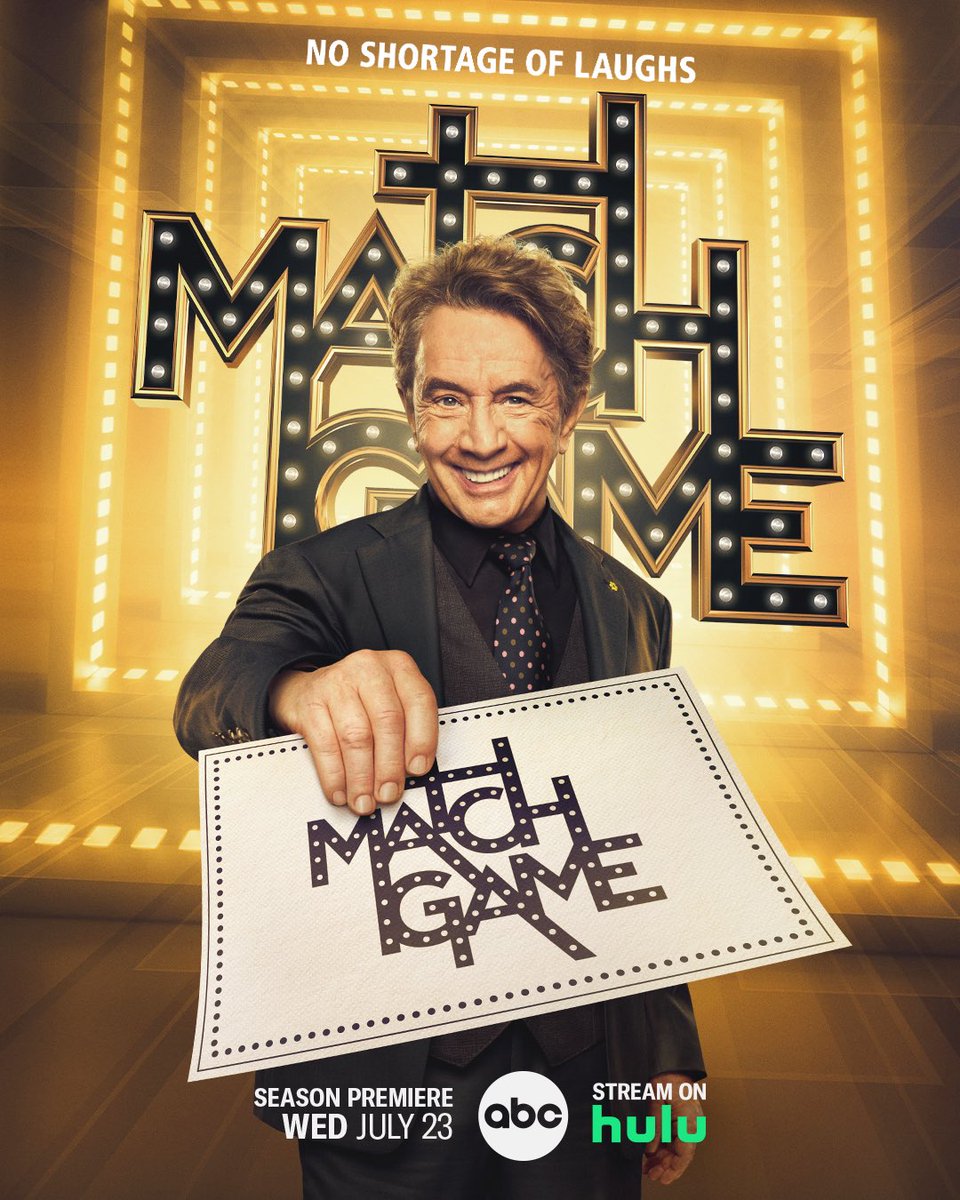 thedailymartins's tweet image. abc has released a new poster for 'match game' featuring martin short as the host, premiering on july 23rd (2025)
📸: matchgameabc | ig