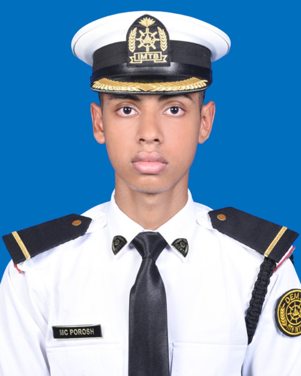 Porosh_2007's tweet photo. Honored to wear the uniform as a cadet of the Institute of Marine Technology, Bagerhat.
This journey is about building integrity, skill, and purpose for the global maritime world.
Proud to carry the name: MC Porosh. βππ§π©
#MarineCadet #IMTB #BangladeshMaritime https://t.co/hPAfKPDm6H