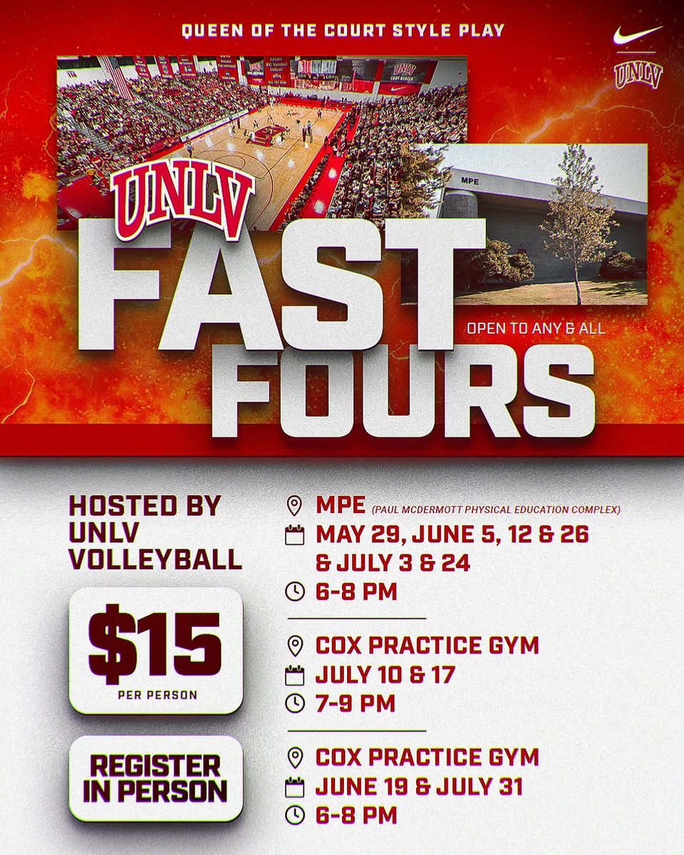 Join us this summer EVERY Thursday!

"Fast 4 Thursdays" is a casual summer 4-on-4 competitive atmosphere where players of all ages and genders can participate in queen-of-the-court style play!!!

#BEaREBEL