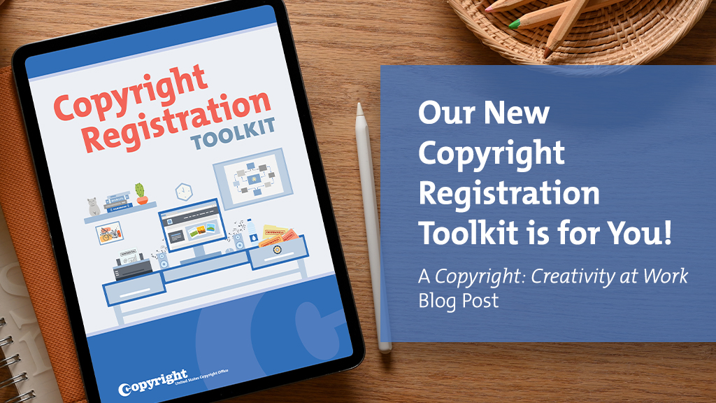 CopyrightOffice's tweet photo. Today, the Office released a blog, “Are You a Visual Learner? Our New Copyright Registration Toolkit is for You!” Read about how the resource is designed to help creators, entrepreneurs, business advisors, and others navigate the copyright system. https://t.co/bcJaI0KTXF https://t.co/6ZTfmXoC2P