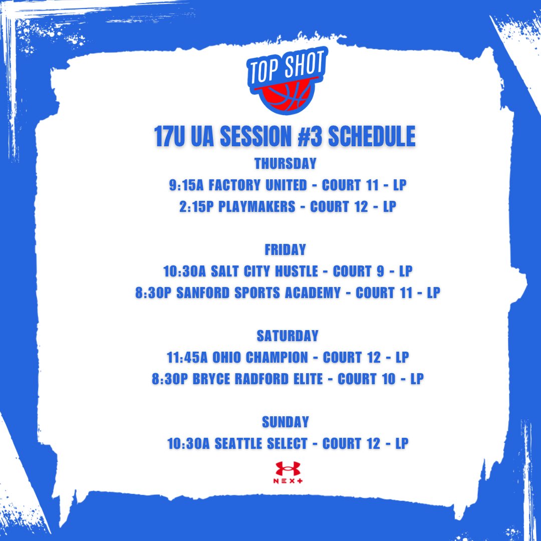 TheB3_'s tweet image. my schedule for this week, ua rise session in Georgia @TopShotBB @Sim_Frazier @RiseCircuit