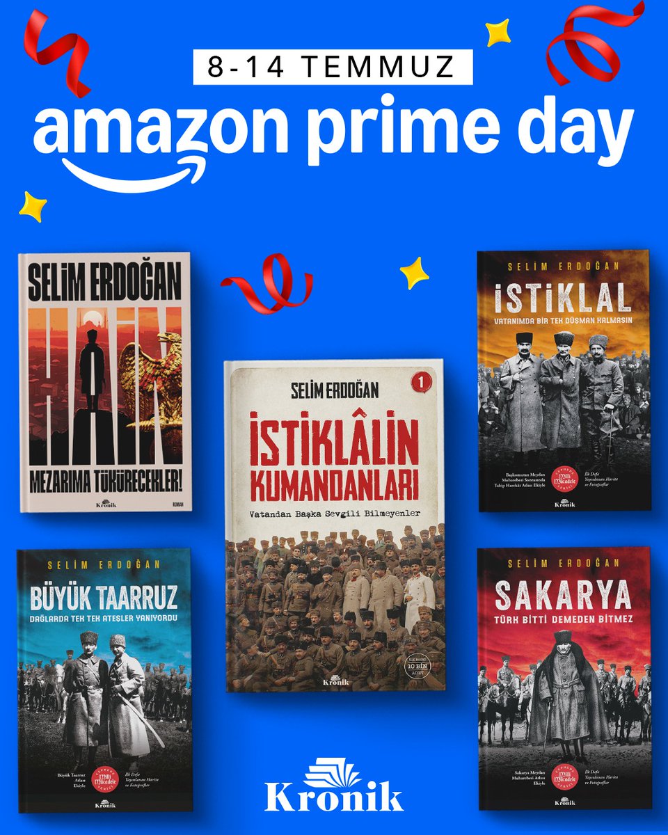 DR. SELİM ERDOĞAN (@harpcografyasi) on Twitter photo Amazon Prime Day bir hafta süresince büyük indirimler sunuyor.
Aşağıdaki linki tıklayarak kitaplarıma kampanya fiyatıyla ulaşabilirsiniz.👇
amazon.com.tr/stores/page/6A…
<a href="/KronikKitap/">Kronik Kitap</a> Amazon Prime Day bir hafta süresince büyük indirimler sunuyor.
Aşağıdaki linki tıklayarak kitaplarıma kampanya fiyatıyla ulaşabilirsiniz.👇
amazon.com.tr/stores/page/6A…
<a href="/KronikKitap/">Kronik Kitap</a>
