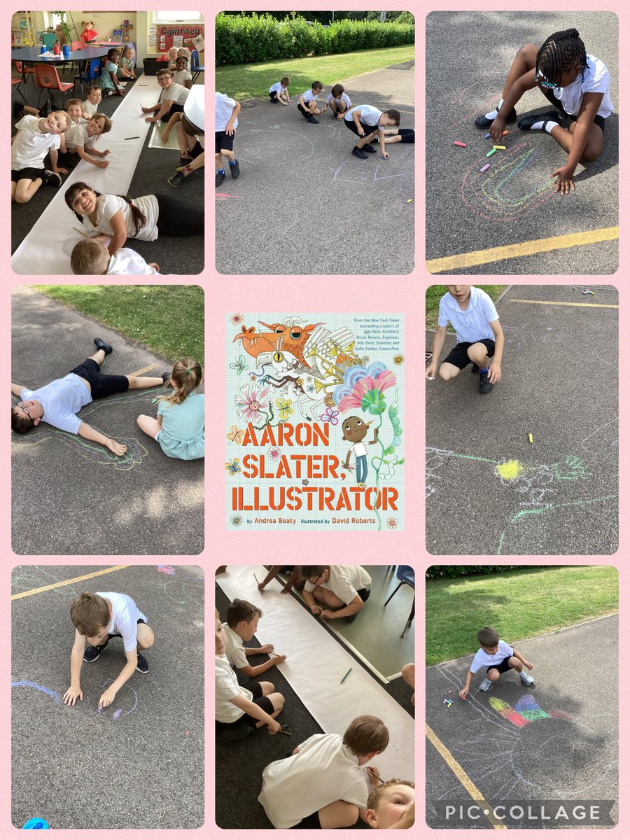 StDavidsCiWPrm's tweet photo. Dosbarth Ely have read the story Aaron Slater, Illustrator and have been inspired to start a group artwork piece and some outdoor chalk art βοΈπ¨ποΈπ #stdavidsciwEly #stdavidsciwExpressive #stdavidsciwLLC https://t.co/LWdcqrAk5O